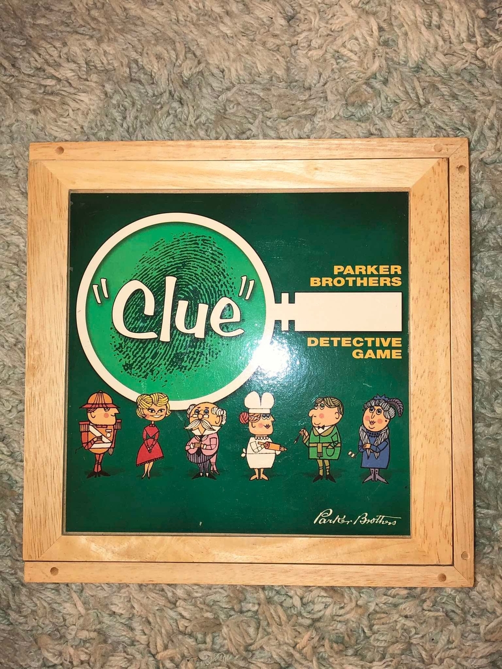 Clue Detective Game by Parker Brothers - Green Box Art